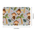 thumbnail image 3 of Fotbe Extra Durable Door Mat - Dirt Trapping Outdoor Welcome Mats - Non-Slip Outdoor Door Mats - Low Profile Front Door Mat - Indoor (16" x 24", Monkeys Swinging from Palms ), 3 of 9