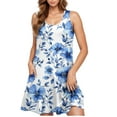 thumbnail image 5 of Uaswgudfs Sleeveless Floral Embellished Midi Dress for Women - Summer Casual Sundress with Functional Pockets & Flowy Tank Design, 5 of 5