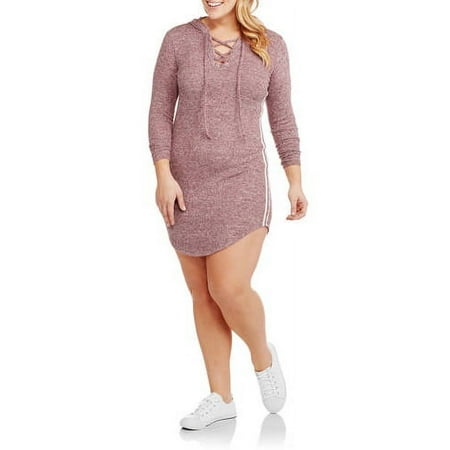 No Comment Junior Plus Lace Up Hoodie Dr