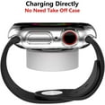 thumbnail image 5 of 2 Pack Clear 45mm Case Compatible with Apple Watch Series 7 8 45mm Tempered Glass Screen Protector Case, Full Coverage Hard Pc Shockproof Iwatch Cover Bumper (45mm, Clear x 2), 5 of 5