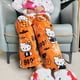 thumbnail image 5 of Pantalones de pijama de polar de Hello Kitty de Sanrio, color coral, suaves, informales, para mujer, para estar en casa, regalo de cumpleaños con dibujos animados de anime kawaii, 5 of 5