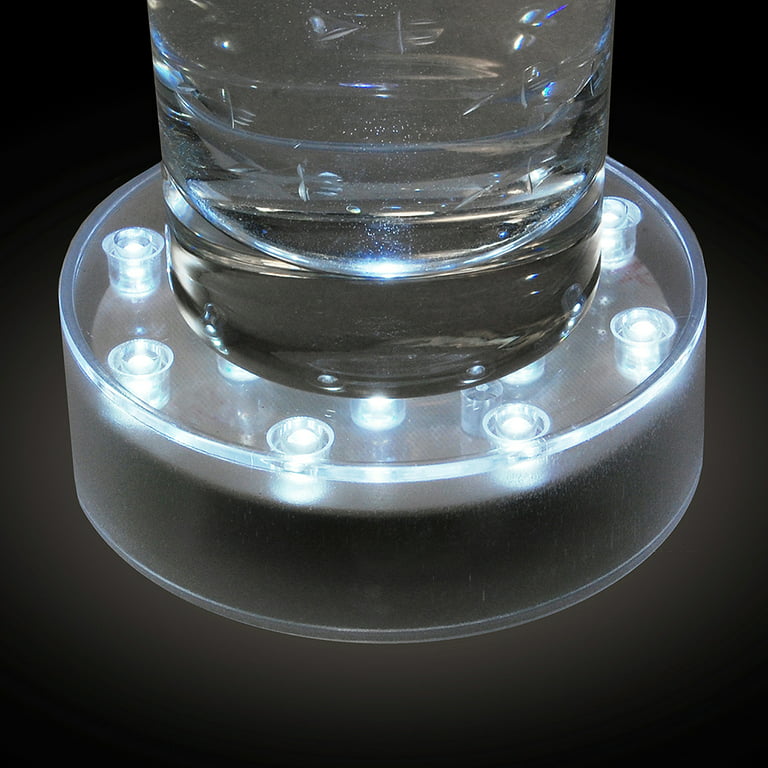 Battery Operated Cool White LED Base Light - Round