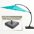 thumbnail image 3 of LAUSAINT HOME 12FT Patio Umbrella with Base, Outdoor Deluxe Curvy Cantilever Umbrella for Patio Pool Deck, Turquoise Blue, 3 of 10