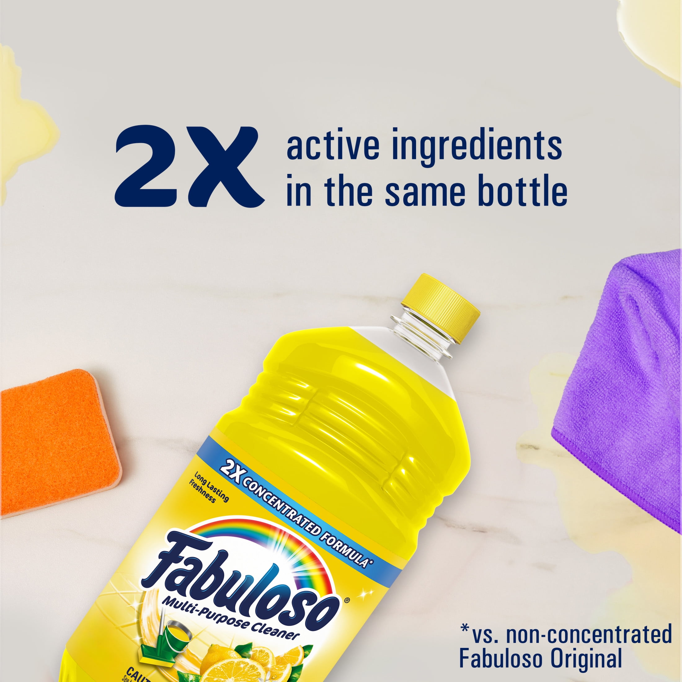 (6 pack) Fabuloso Multi Surface All Purpose Floor Cleaner, Refreshing Lemon Scent, 56 fl oz
