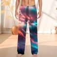 thumbnail image 2 of Zszcpp Summer Pants For Mens 2025 Print Outerwear Long Drawstring Comfort Starry Sky Basic Lounge Trousers Casual Trouser, 2 of 4
