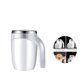 thumbnail image 1 of Cafetera eléctrica magnética automática de acero inoxidable 304 con taza mezcladora para café, 380 ml, color plateado, 1 of 5