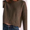 thumbnail image 2 of Suéter de cuello redondo para niñas con cordones, suéter cálido informal de punto con lazo en la espalda Sunnimix Suéter con cordones para mujeres, 2 of 7