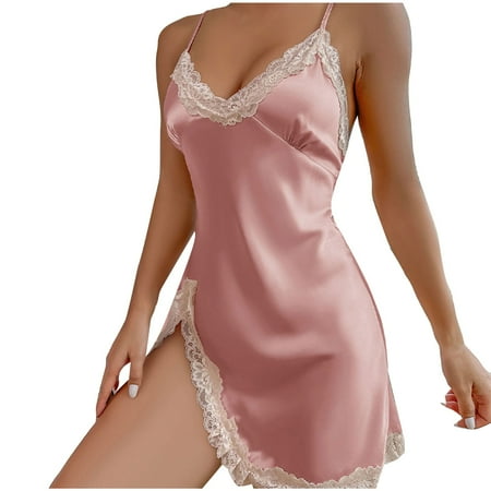 WIZUTIZ Babydoll Lingerie for Women Two Piece Super Soft Underwear Corset Women s Plus Size Hanging Neck Tassel Lace Short Skirt Erotic Bra and Panty Set S