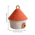 thumbnail image 2 of LEHOZIHEQ Woven Storage Basket with Lid, Cute House Basket, House Shape Woven Storage Basket, Sundries Container, for Bedroom and Living Room, 2 of 7