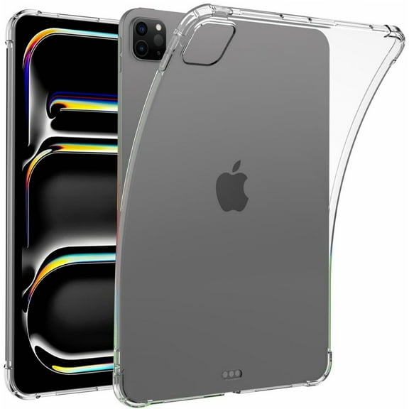 Decase for iPad Pro 13 (2024) Tablet 13-Inch Cover Case,[Non-Yellowing] [Slim & Soft Back] [Ultra-Thin Cover] TPU Silicone Drop Bumper Protective Clear Cover for iPad Pro 13,Transparent
