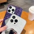 thumbnail image 4 of 3D Fold Rock Texture Plating Mirror Phone Case Compatible with iPhone Case (Black,iPhone 11), 4 of 7