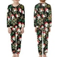 thumbnail image 2 of Renewold Youth Sleepwear Pajamas for Jogger Walking Christmas Santa Snowflake Long Sleeve Clothing Top & Pants Long Sleeve Tee Stretchy Pants Set of 2,Size 15-16, 2 of 5
