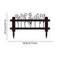 thumbnail image 3 of Metal Garden Fence Border, Rust Proof Weather Resistant Iron Panel, Flexible Assemble Ground Plug Design, Decorative Edging Partition for Flower Bed Lawn Path Courtyard Backyard Outdoor Garden Decor, 3 of 6
