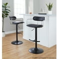 thumbnail image 2 of Demi Adjustable Bar Stool, Black Bar Stools, Bar Chairs, Swivel Bar Stools, Bar Stools Set of 2, Black Bar stools, Gold Bar Stools, Bar Stools for Kitchen Counter (Black Metal, Black), 2 of 6
