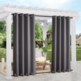 thumbnail image 5 of NICETOWN Outdoor Curtains 2 Panels Extra Long 108 in Waterproof Windproof Blackout Thermal Insulated Outdoor Drapes for Patio Gazebo, Grey, W52 x L108, 5 of 11