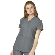 Urbane ICON V-Neck Super Stretch Scrub Top for Women: 2-Pocket, Contemporary Slim Fit, Ultra Soft Medical Scrubs 9734
