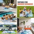 thumbnail image 4 of Blue Sea Turtle Outdoor Rug for Patio/Deck/Porch, Non-Slip Large Area Rug 5 x 7 Ft, Summer Coastal Coral Ocean Indoor Outdoor Rugs Washable Area Rugs, Reversible Camping Rug Carpet Runner, 4 of 8