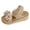 A Khaki, variant on Sandals For Women Bow Design Platform Open Toe Shoes Round Toe Classic Trendy Streetwear Daily Wear