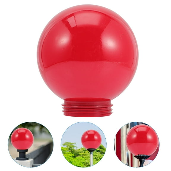 PAMINGONO Red Lamp Shade Globe Replacement with Screw Thread for Indoor and Outdoor Lighting