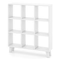 thumbnail image 1 of Costway 1 PCS 9-Cube Bookcase with 6 Removable Shelves Raised Support Feet for Living Room White, 1 of 8