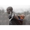 thumbnail image 2 of Ren, Yuzheng 24x18 Black Ornate Wood Framed with Double Matting Museum Art Print Titled - Maasai Mother And Son, 2 of 4