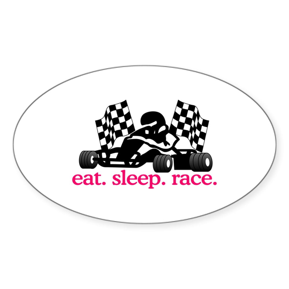 Eat Sleep Race Stickers