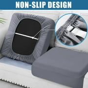 Smiry Waterproof Couch Cushion Covers, Stretch Sofa Seat Cushion Slipcovers,Elastic Furniture Protector for Pets And Kid(Small, Gray)