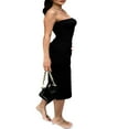 thumbnail image 3 of Long Solid Color Dress with Split for Women, 3 of 8