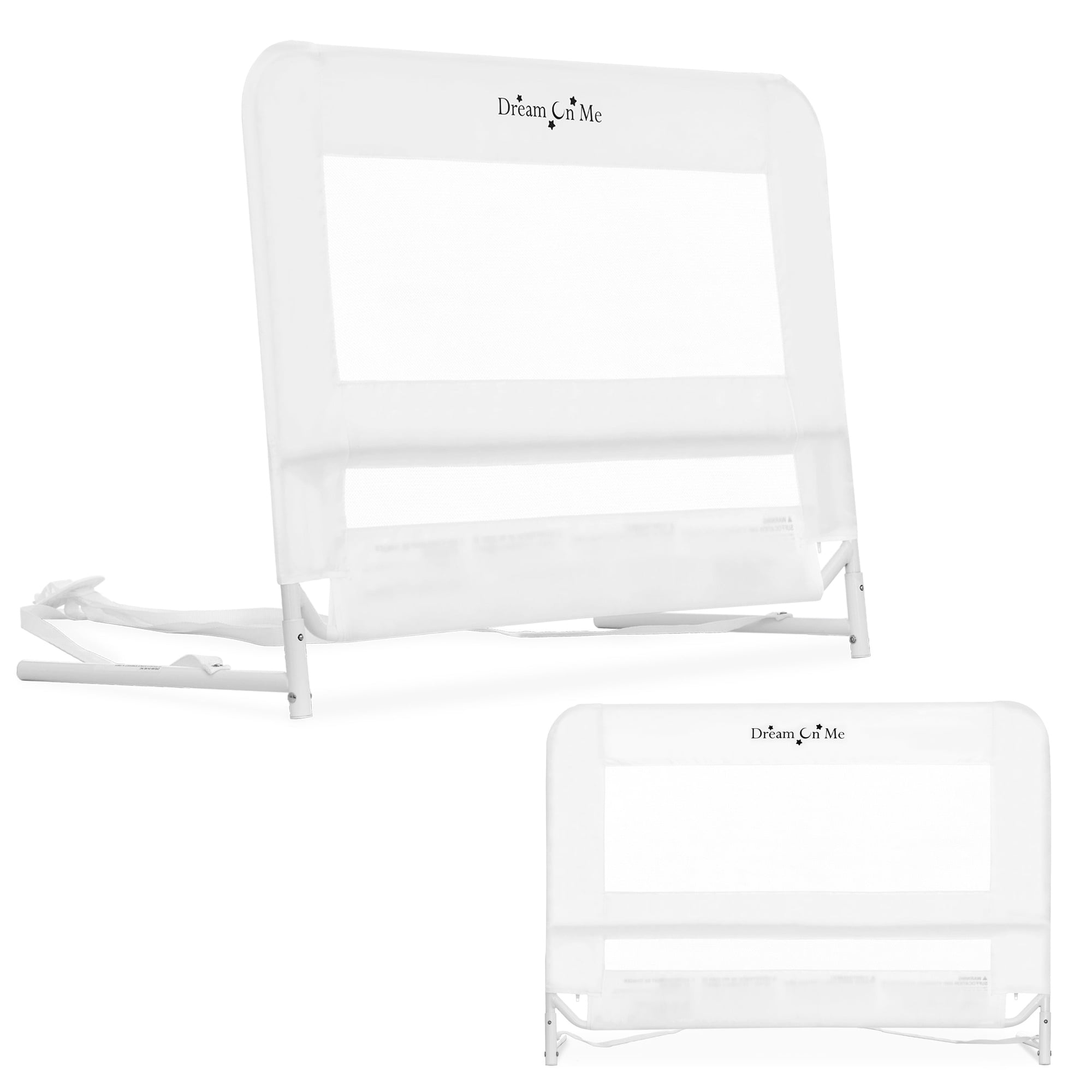 Dream On Me Lightweight Mesh Security Adjustable Bed Rail for Toddler in White, Fits for Twin, Full, Queen, Toddlers and Bunk Size Beds with a Mattress height less than 5" inches only.