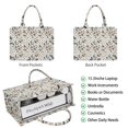 thumbnail image 2 of Large Capacity Tote Bag,Beige Halloween Pumpkin Skull Bat Pattern Handbag Fashion Luxury Tote Bag,15.7"x13"x 5.1" Inches,Laptop Compatible, 2 of 6