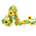 thumbnail image 4 of Simulación de vid de girasol artificial decoración floral de ratán colgante de pared para el hogar guirnalda de flores 4 piezas Methold HA7723-00B, 4 of 6