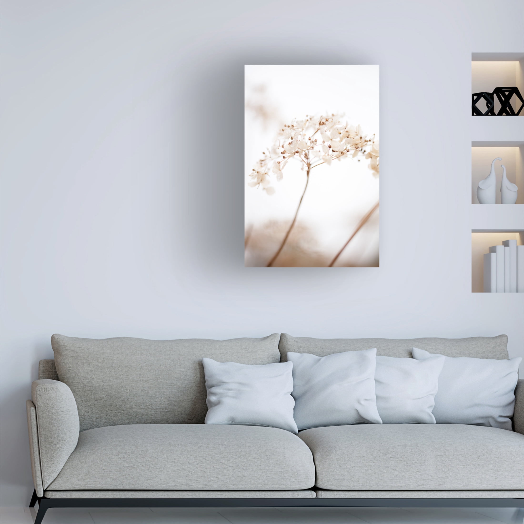 Trademark Fine Art Pictufy Studio Soft Dried Flower Brown Canvas Wall Art