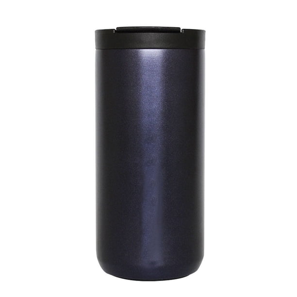 Bewildely Taza de té de la leche de doble capa de acero inoxidable a prueba de fugas taza térmica de Navidad mantener caliente botella de agua Cocina y Comedor Negro