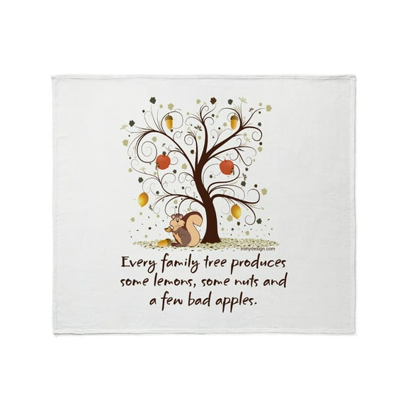 CafePress - Funny Family Tree Saying Design Throw Blanket - Soft Fleece Throw Blanket, 50"x60" for All Ages