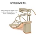 thumbnail image 5 of Journee Womens Harpr Open Square Toe Block Heel Dress Sandals, 5 of 7