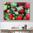 thumbnail image 3 of wall26 Canvas Print Wall Art Country Farm Fresh Strawberry Flower Field Food Cooking Kitchen Photography Realism Decorative Scenic Rustic Zen Calm Colorful for Living Room, Bedroom, Office - 12", 3 of 5