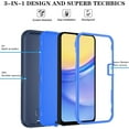 thumbnail image 6 of Phone Case for Samsung Galaxy A25 5G Case with HD Screen Protector, Heavy Duty Shockproof & Dropproof 3-Layer Cover Phone Case for Galaxy A25 (BeltClip_DarkBlue), 6 of 13