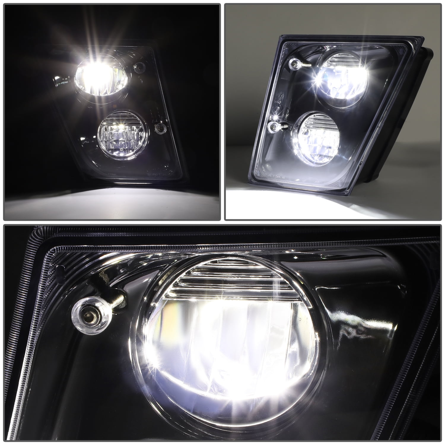 DNA Motoring For 03-17 Volvo VN VNL VNM VNX Truck Full LED Bumper Driver Fog Light Lamps Pair Black