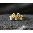 thumbnail image 2 of Citrine Ring Natural Citrine November Birthstone Baguette Band Emerald Cut Ring, 2 of 5