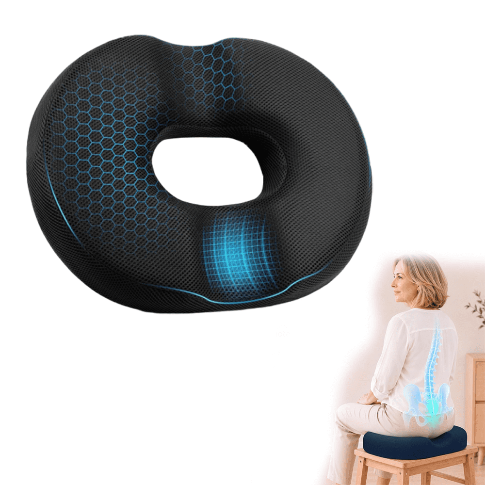 Donut Fit for Pillow Seat Cushion,Non-Slip for Long Sitting,Bleachers, Car, Home & Office.