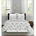 thumbnail image 4 of Miriam Slate Reversible Floral Full/Queen Quilt Set, 4 of 9