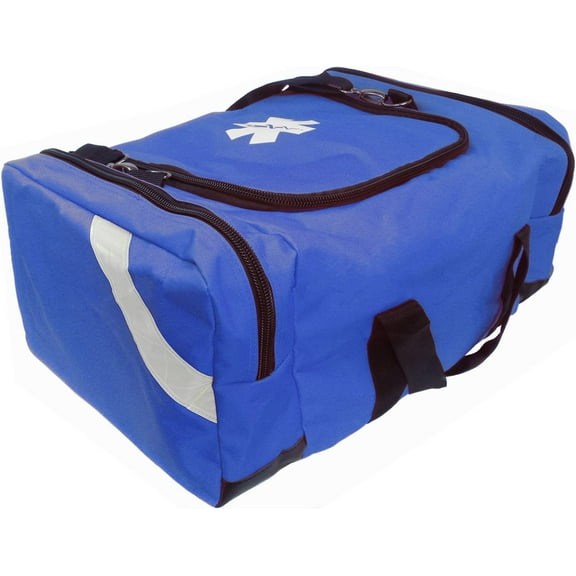 Ever Ready First Aid Large EMT Bag - First Responder Trauma Medical Emergency Bag - Blue