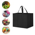 thumbnail image 2 of 12 Pack Reusable Grocery Shopping Bags, Large Foldable Shopping Bags Tote Bags,Black tote bags,Lotus trolley bags for shopping cart, 2 of 8