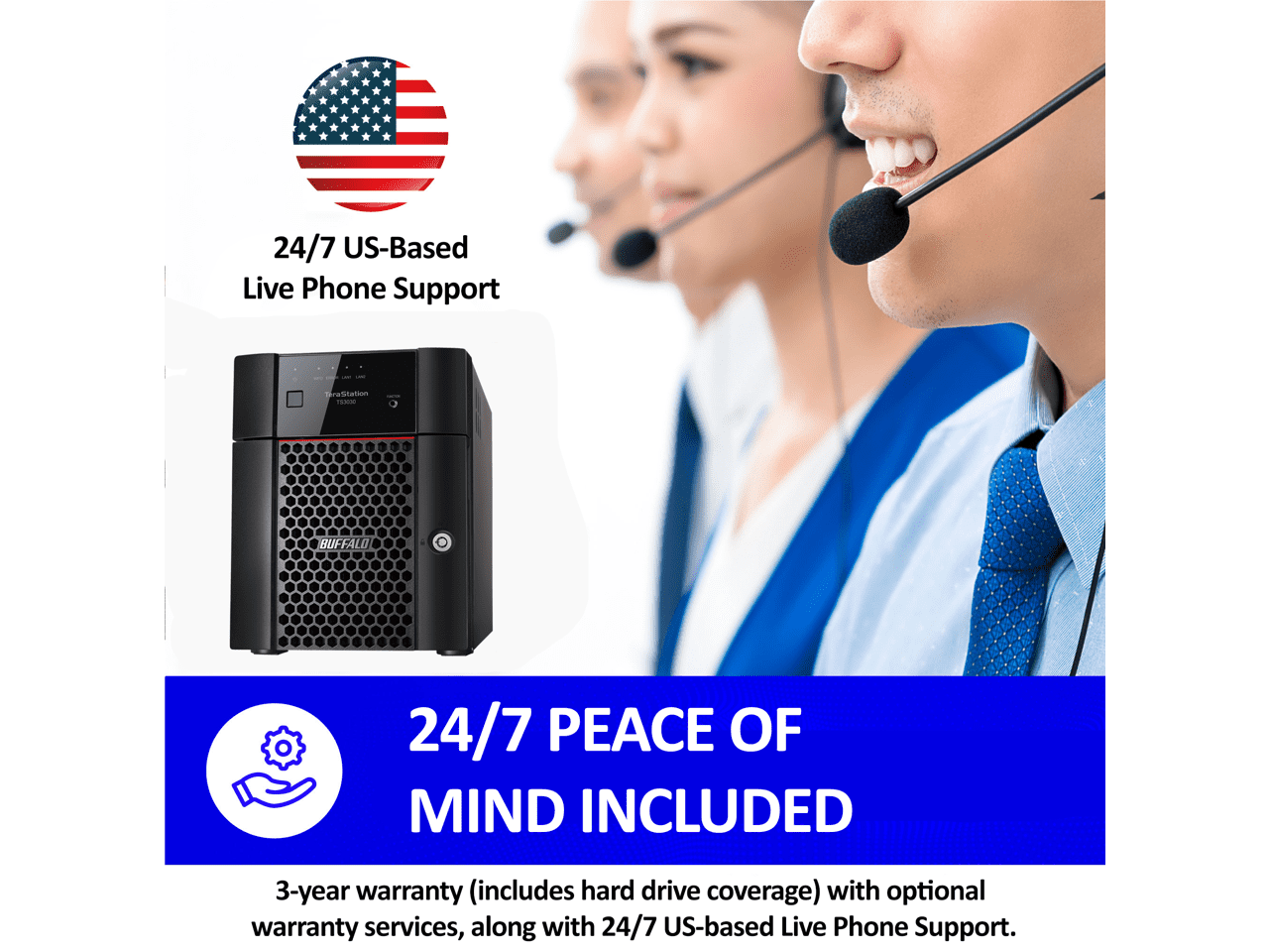 BUFFALO TeraStation 3430DN 4-Bay Secure SMB Desktop NAS 8TB (2x4TB) with Hard Drives Included - Alpine AL524 Quad-core (4 Core) 2 GHz - 4 x HDD Supported - 2 x HDD Installed - 8 TB Installed HDD Ca...