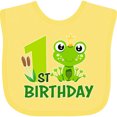 thumbnail image 3 of Inktastic 1st Birthday Prince Frog Boys Baby Bib, 3 of 4
