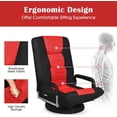 thumbnail image 5 of S AFSTAR Floor Gaming Chair, Swivel Foldable Chair with Armrest & 6-Position Adjustable Backrest, Folding Rocker for TV Reading & Home Office (Red), 5 of 18