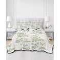 thumbnail image 3 of Sage Green Fruit Summer Quilt Set Queen Size,Soft Quilted Bedding Set with 2 Pillow Shams,Vintage Plant Nature Botanical Flower Lightweight All Season Bedspread Coverlet for Bedroom 90"x96", 3 of 6