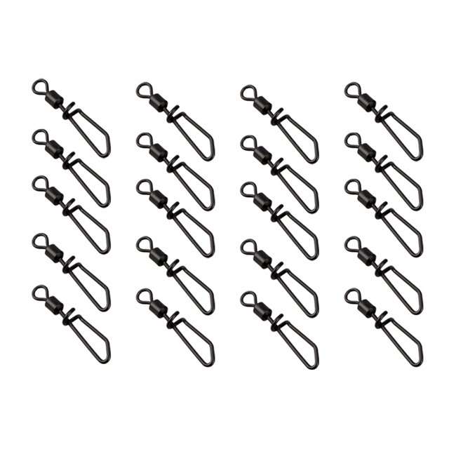 Wosthever 20 piezas pesca Snap giratorio Rolling Fish conector cambio rápido resistente al desgaste Durable 8 en forma Snaps peces giratorios Pescar