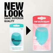 Real Techniques Miracle Airblend Sponge, Makeup Blending Sponge for Liquids & Creams, Blue, 1 Count