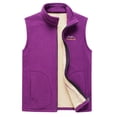 thumbnail image 4 of FYDUU Women's Classic-Fit Sleeveless Polar Soft Vest Stand Collar Warm Winter Vest Coat Cozy Lightweight Zip Up Jackets Vests Casual Down Jackets, 4 of 9